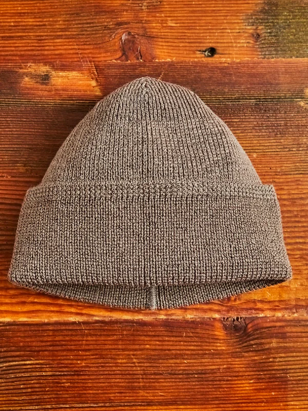 Wool Hats for calm days-Wool Knit Watch Cap in Smoke