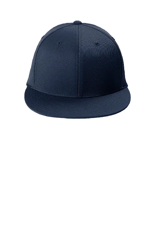 mens hats in white-Sport-Tek Mens Moisture Wicking Flexfit Flat Bill Hat - True Navy Blue - New