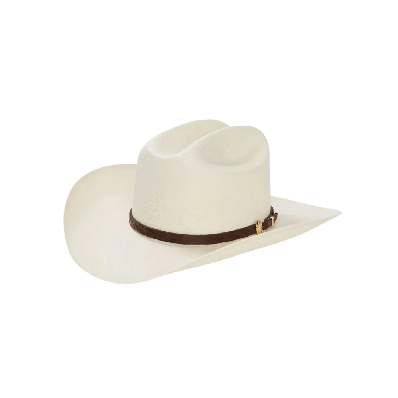 mens hats for trail running-Stetson Men's Evilla De Oro 1000x Straw Hat