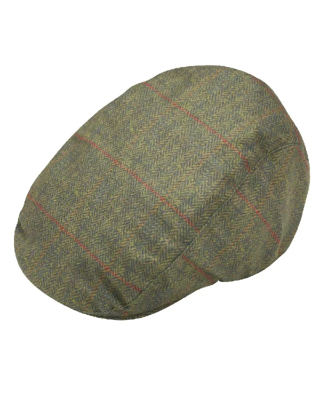 mens hats with warm tones-Alan Paine Didsmere Mens Technical Tweed Waterproof Cap