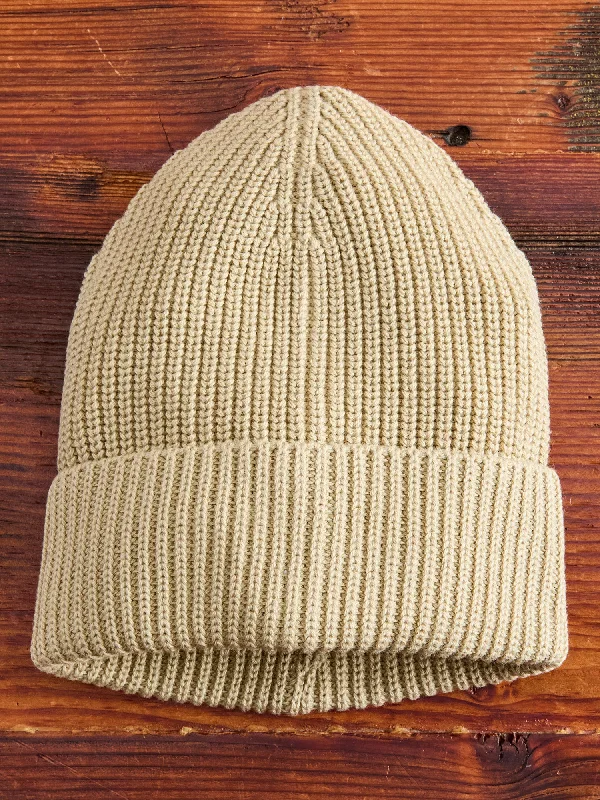 Beanies for urban fashion-Cotton Watch Cap in Sand