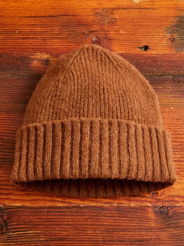 Wool Hats for snowy cliffs-"King Jammy" Wool Beanie in Wood