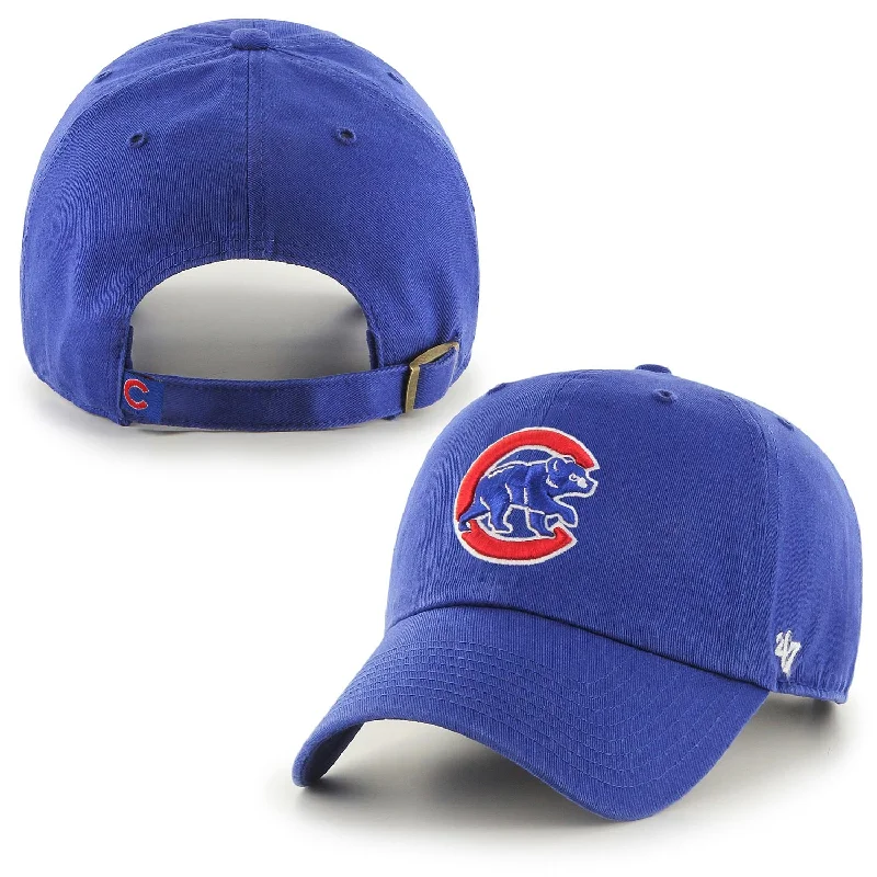 mens hats in jacquard-Chicago Cubs Kids Walking Bear Garment Washed Adjustable Cap