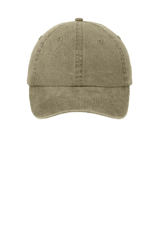 mens hats for outdoor dining-Port & Company Mens Adjustable Hat - Khaki