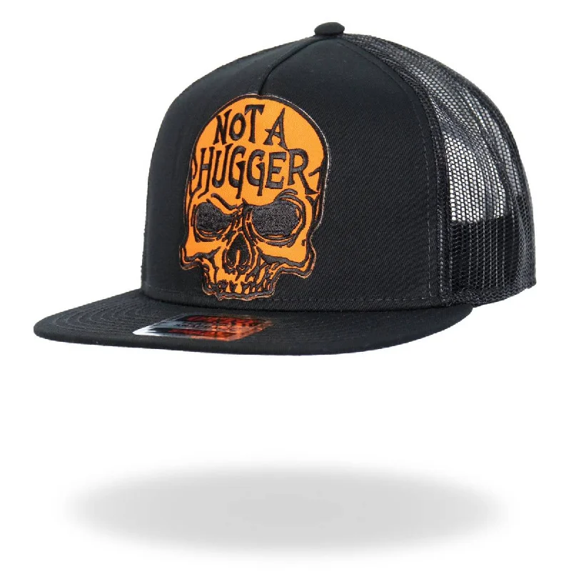 Beanies for snowy mountains-Hot Leathers GSH2045 Black Snapback Not A Hugger