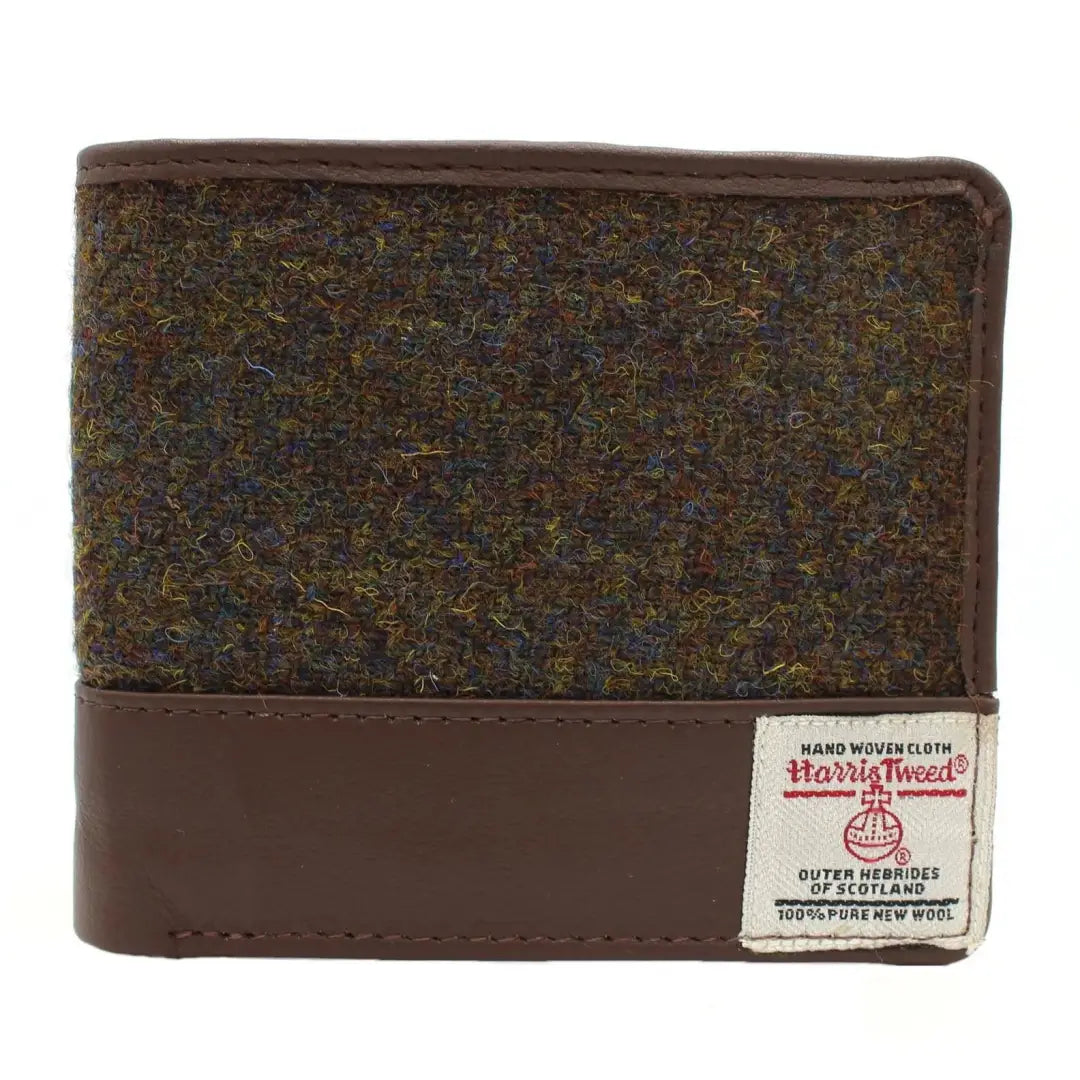 Beanies with camo prints-Harris Callum Harris Tweed Leather Wallet