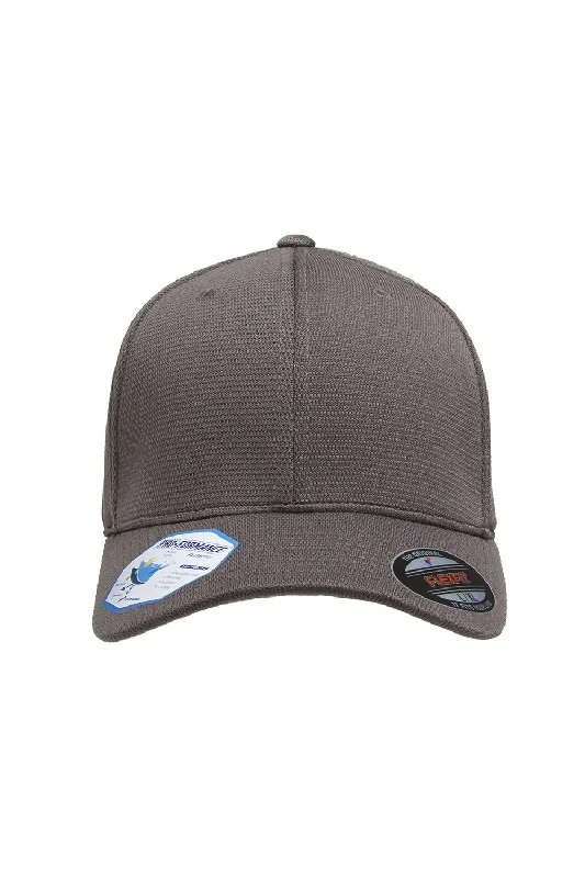 mens hats for hot weather-Flexfit Mens Cool & Dry Moisture Wicking Stretch Fit Hat - Grey