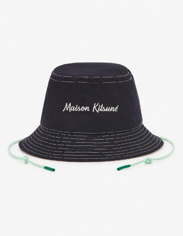 Bucket hats with holiday themes-Workwear Bucket Hat Dark Navy