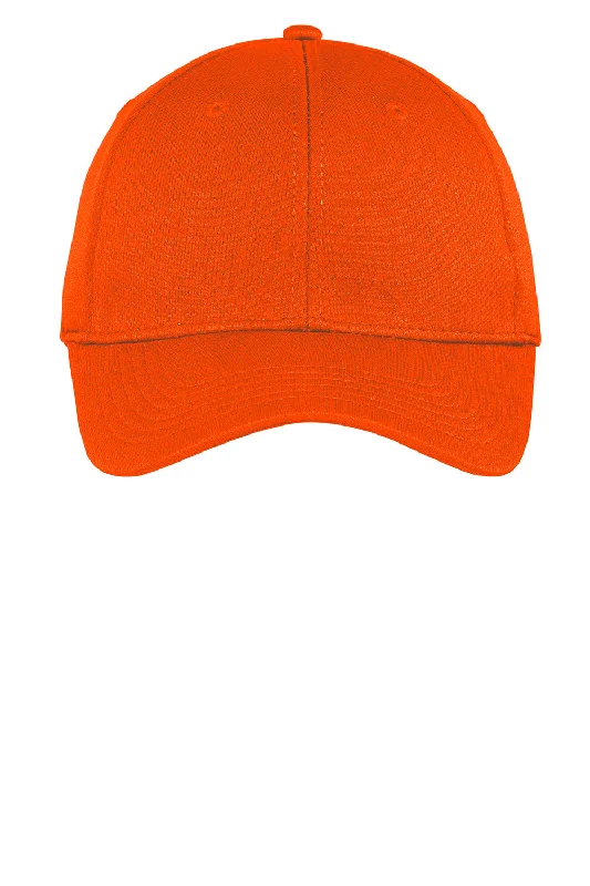 mens hats in stingray leather-Sport-Tek Mens Moisture Wicking Adjustable Hat - Neon Orange