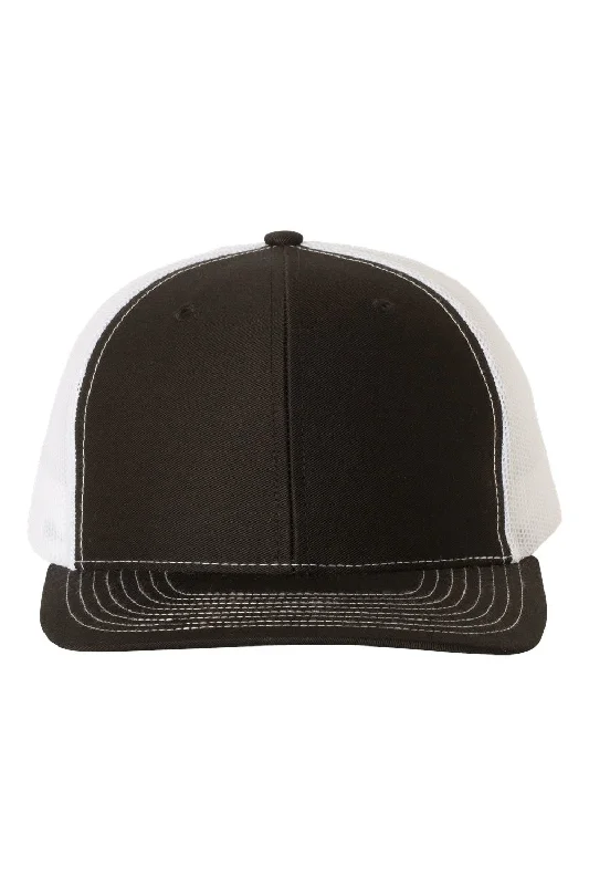 mens hats in vicuna-Richardson Mens Snapback Trucker Hat - Black/White