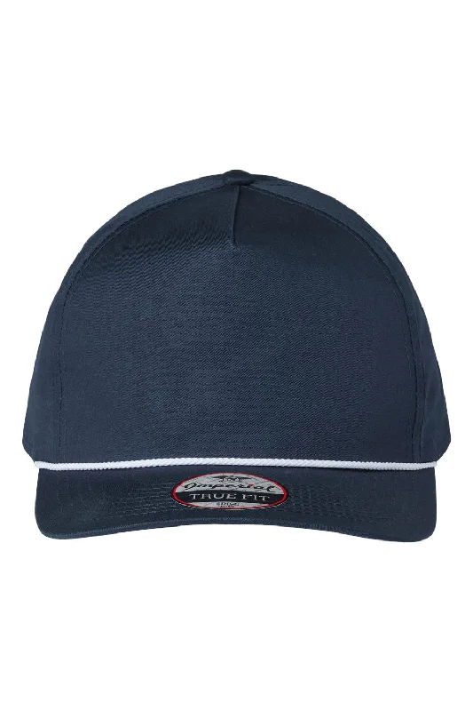 mens hats in sharkskin-Imperial Mens The Barnes Snapback Hat - Navy Blue