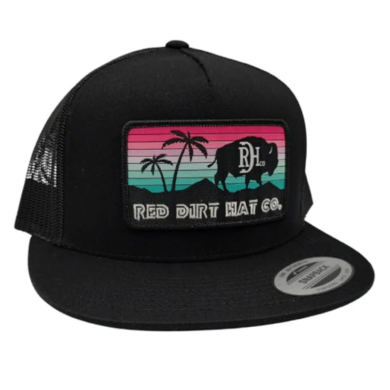 Beanies for cozy trips-Red Dirt Hat Co. Miami Vice Black Cap