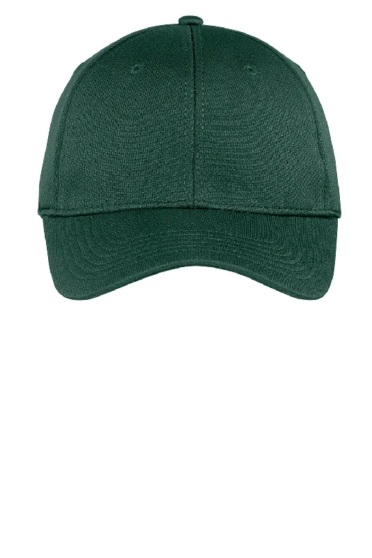 mens hats with dark colors-Sport-Tek Mens Moisture Wicking Adjustable Hat - Dark Forest Green