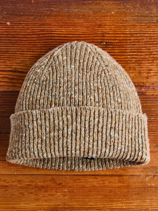 Wool Hats for icy mesas-"Out of the Blue" Wool Beanie in Brownie