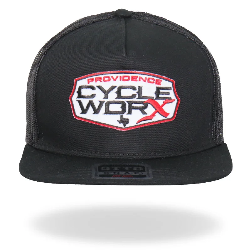 Beanies with trendy colors-Hot Leathers PWA1004 Official Providence Cycle Worx Red Patch Snapback Hat