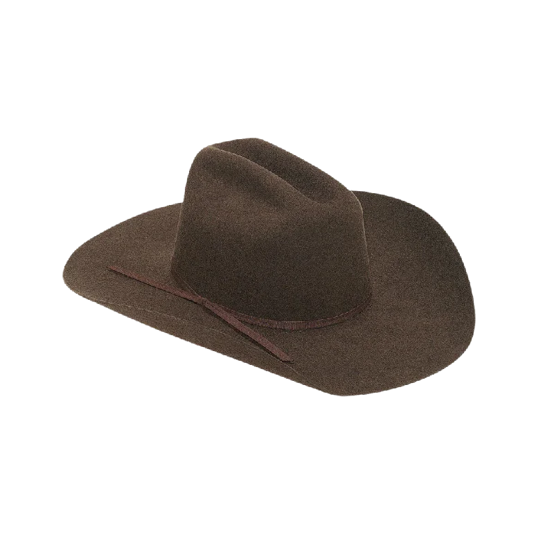 Wool Hats for peak hikes-M&F Kid's Twister Chocolate Wool Western Cowboy Hat