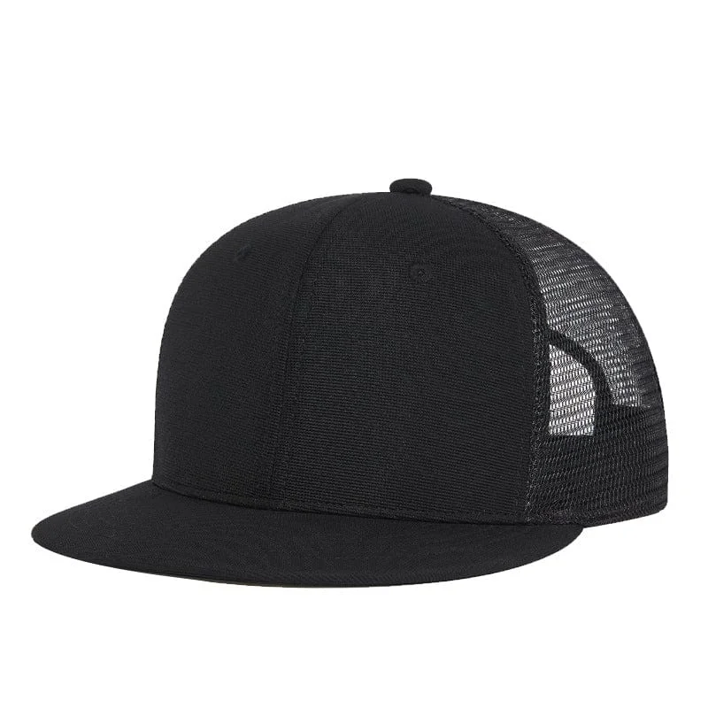 mens hats in cotton-Men's Street Fashion Solid Color Mesh Cap