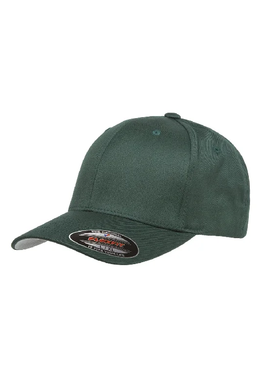 mens hats with dynamic tones-Flexfit Mens Stretch Fit Hat - Spruce Green