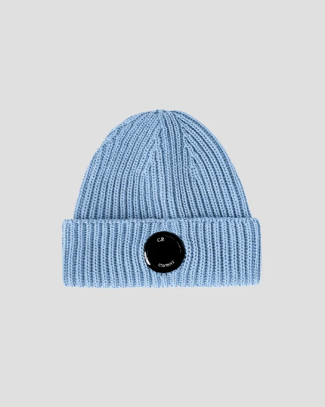 Wool Hats for urban trails-Extra Fine Merino Wool Lens Beanie Riviera