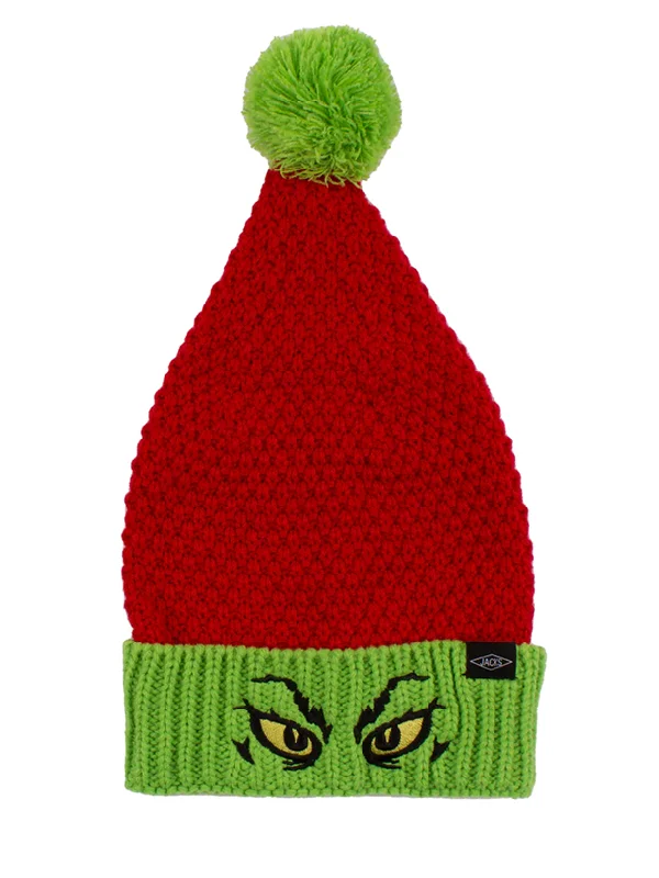 Knotted headbands for men-Grinch Holiday Beanie