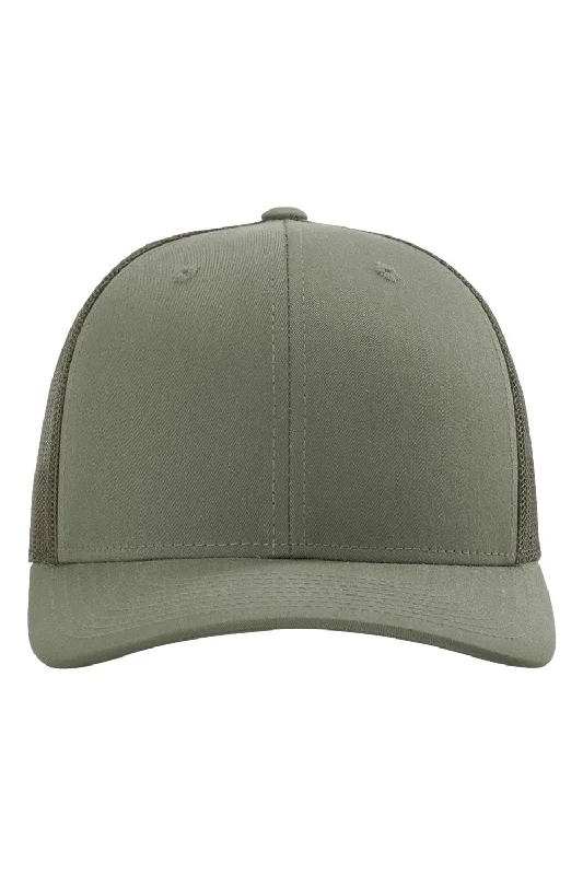 mens hats in goatskin-Richardson Mens Snapback Trucker Hat - Loden Green