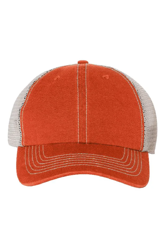 mens hats in topaz stone-47 Brand Mens Trawler Snapback Hat - Orange/Stone