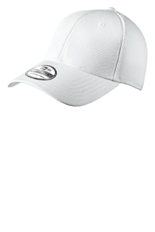 mens hats in opal stone-New Era Mens Stretch Fit Hat - White