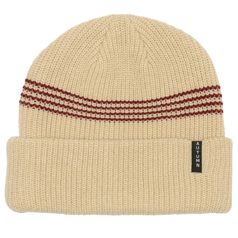 Beanies for rainy hikes-Autumn Mini Stripe Beanie 2024