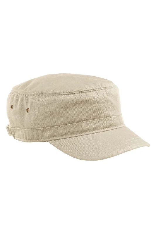 mens hats with soft lining-Econscious Mens Adjustable Military Corps Hat - Oyster