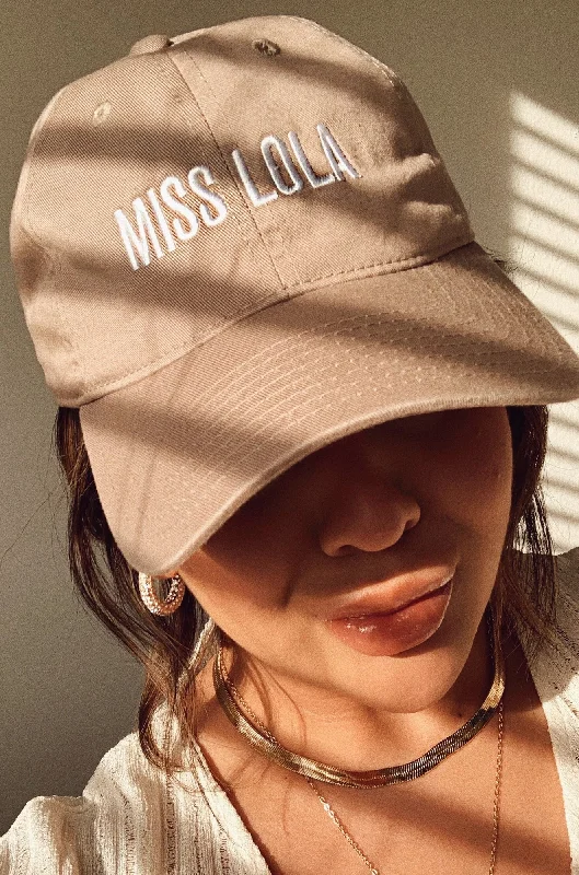 Beanies with soft logos-Miss Lola Hat Exclusive Hat - Nude