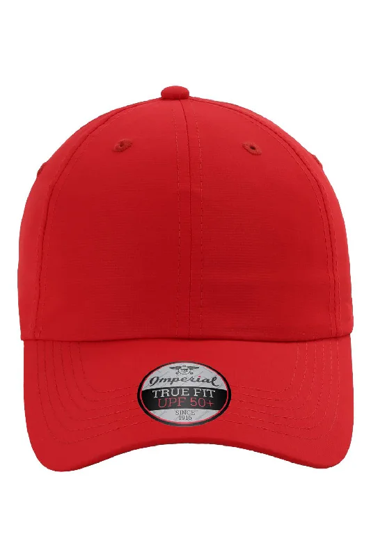 mens hats in slate-Imperial Mens The Original Performance Moisture Wicking Adjustable Hat - Red Pepper