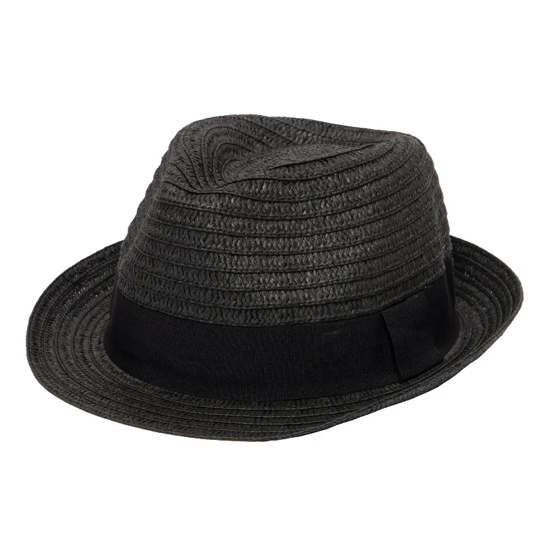 mens hats with tropical patterns-Mens Ultrabraided Fedora with a Grosgrain Band