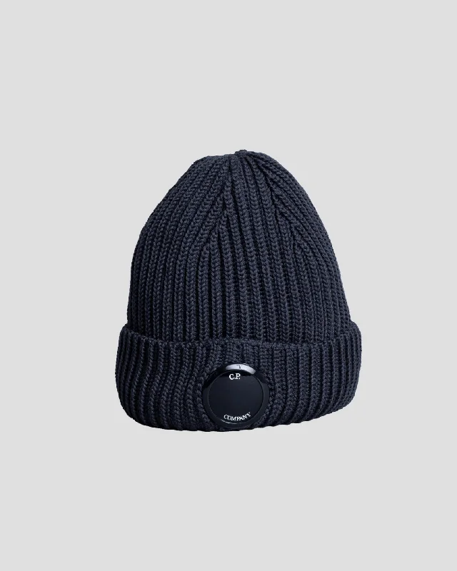 Wool Hats for windy peaks-Extra Fine Merino Wool Lens Beanie Forged Iron