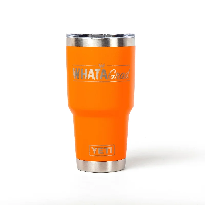 Beanies for outdoor fun-WhataGrad 30 oz Orange YETI Rambler® Tumbler