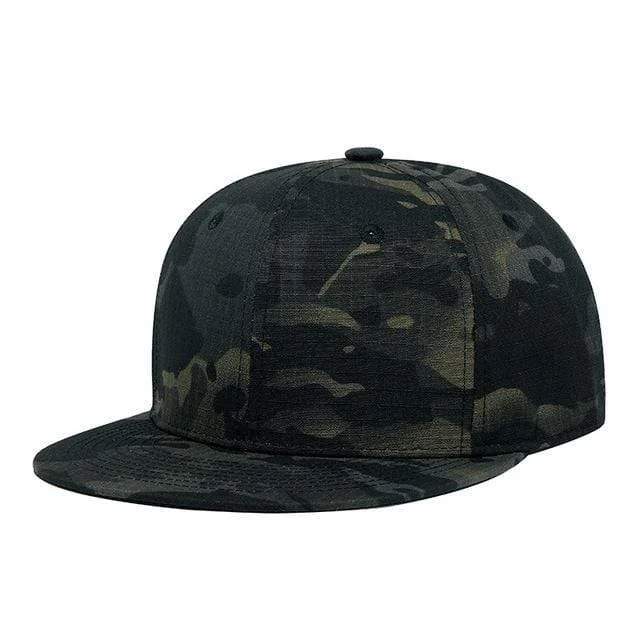 mens hats with custom embroidery-Men's Hip Hop Camouflage Color Cap