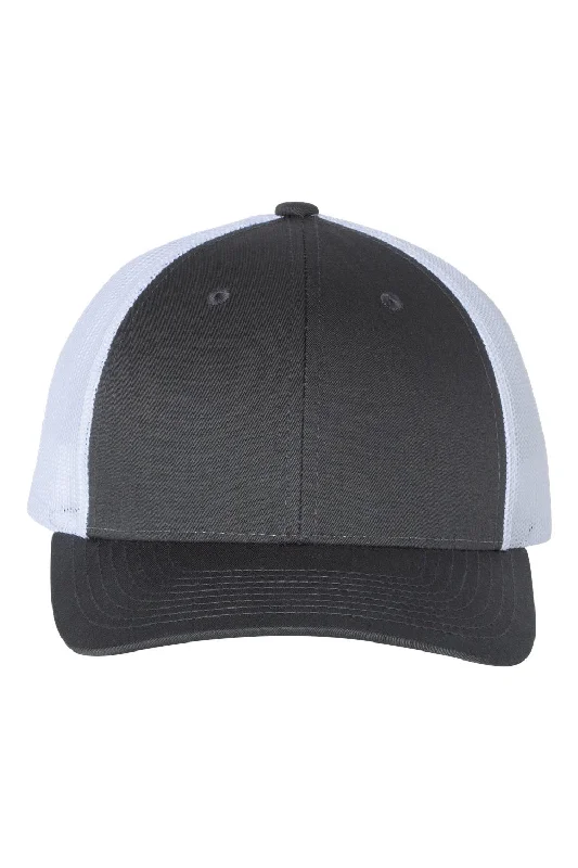 mens hats for eel fishing-Richardson Mens Snapback Trucker Hat - Charcoal Grey/White