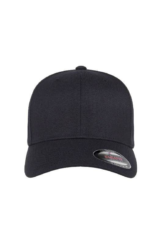 mens hats with modern patterns-Flexfit Mens Stretch Fit Hat - Navy Blue