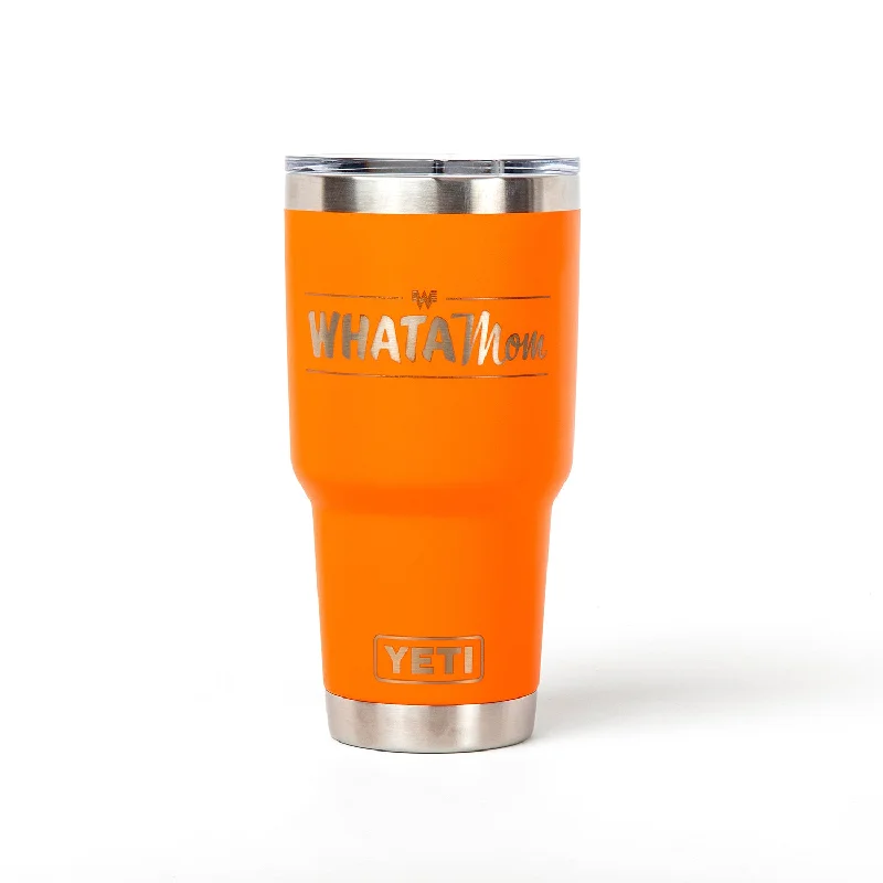 Stretch headbands for babies-WhataMom 30 oz Orange YETI Rambler® Tumbler