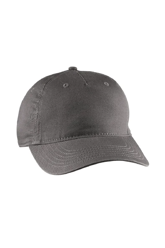 mens hats for snowboarding-Econscious Mens Adjustable Hat - Charcoal Grey