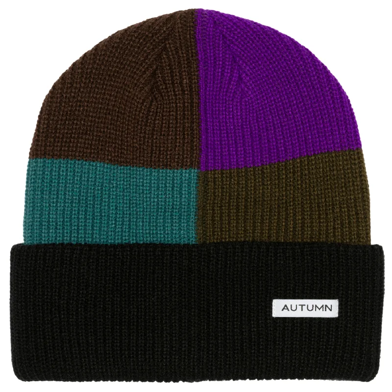 Beanies for streetwear fans-Autumn Patchwork Beanie 2024