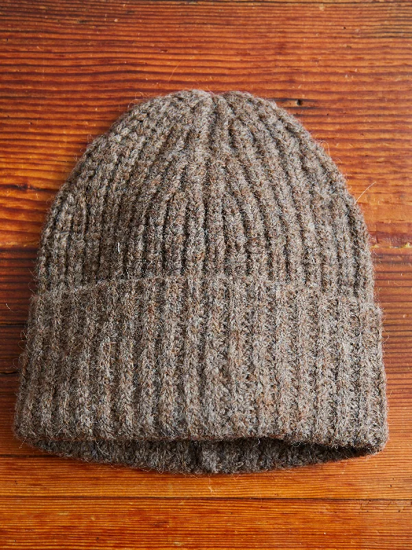 Cotton headbands for winter-Alpaca Watch Cap in Oak