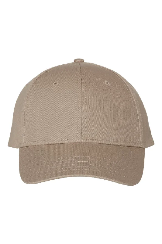 mens hats for trout fishing-Valucap Mens Chino Adjustable Hat - Khaki Brown