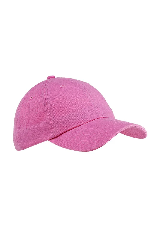 mens hats with snapback-Big Accessories Mens Brushed Twill Adjustable Hat - Pink