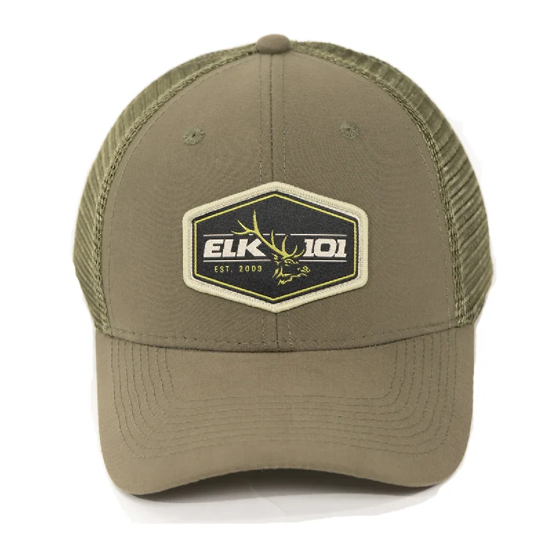 Thin headbands for men-Elk101 Green Mist Trucker Hat