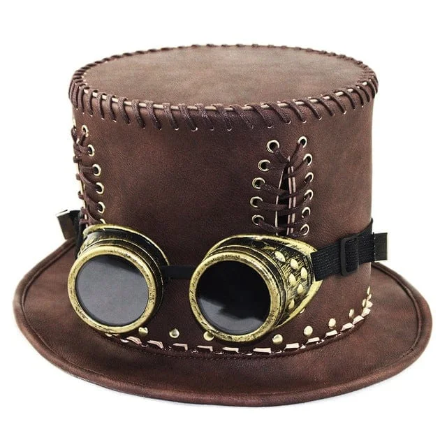 mens hats with detachable strap-Men's Steampunk Sutural Hat