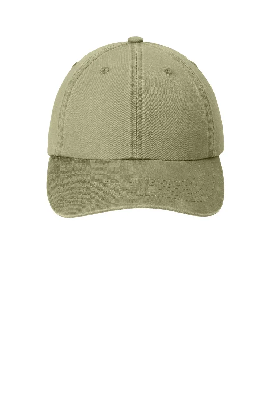 mens hats in egyptian cotton-Port Authority Mens Adjustable Hat - Khaki