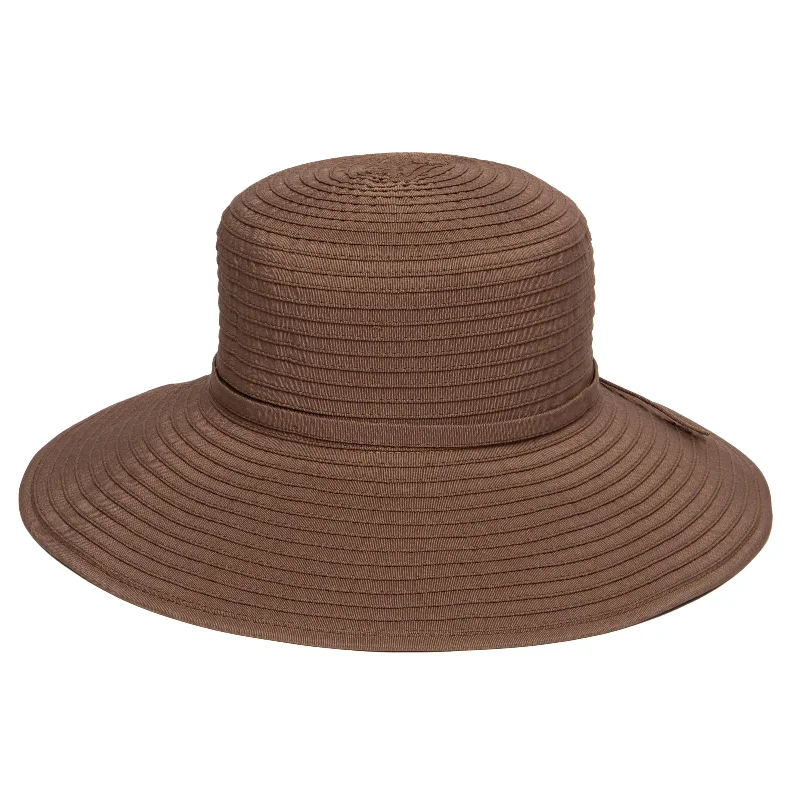 Womens hats for park picnics-Women's Ribbon Medium Brim Floppy