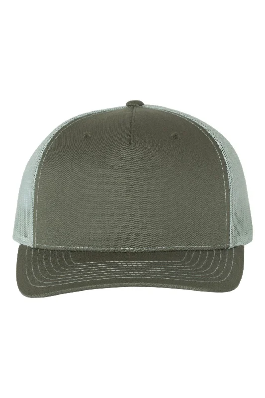 mens hats for casual wear-Richardson Mens 5 Panel Snapback Trucker Hat - Beetle/Quarry