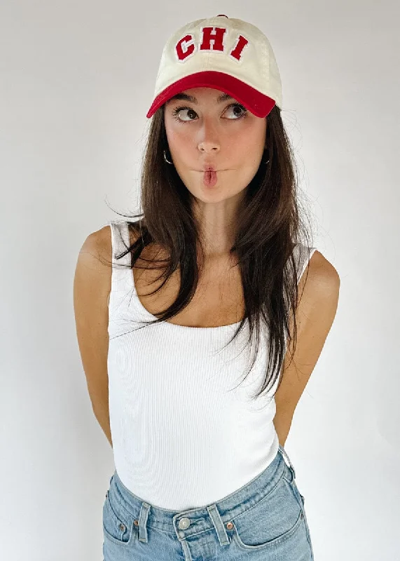 Baseball caps modern design-Chi 2-Tone Baseball Cap - Red