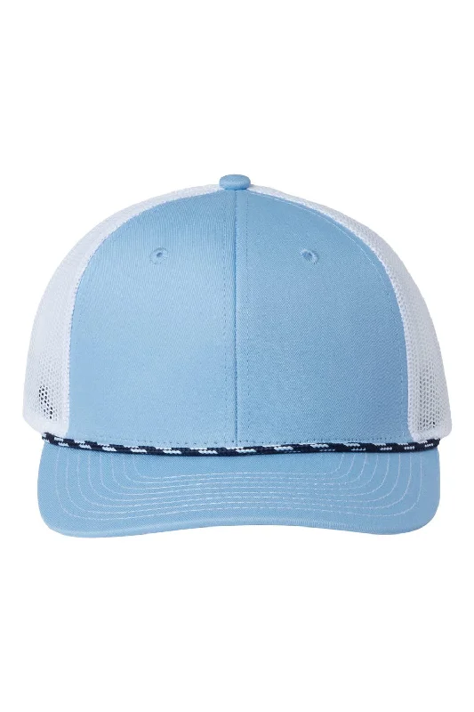 mens hats with embroidery-The Game Mens Everyday Rope Snapback Trucker Hat - Columbia Blue/White